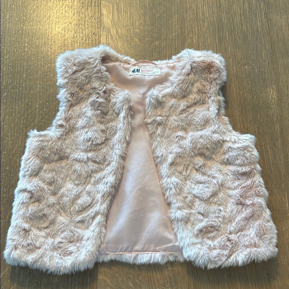 H&M Pink Fur Vest